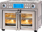 Emeril Lagasse Dual Zone 360 Air Fryer Oven Combo with French Door, 25 QT Extra Large, Cook Two Foods in Different Ways, Up to 60% Faster from Frozen to Finish