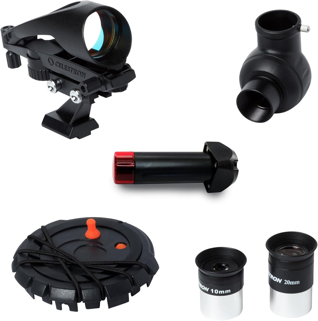 Celestron Inspire 100AZ Refractor Telescope with Built-in Smartphone Adapter  Blue