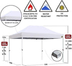 Eurmax USA 10'x15' Pop Up Canopy Tent Commercial Instant Canopies with Heavy Duty Roller Bag Bonus 4 Sand Weights Bags (Orange)
