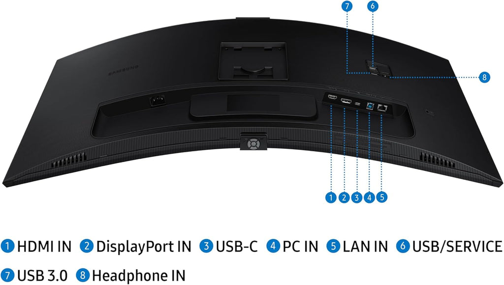 Samsung 34-Inch ViewFinity S65VC Series Ultra-WQHD Curved Computer Monitor  100Hz  AMD FreeSync  HDR10  USB-C  Built-in Speaker  Camera  KVM Switch  Eye Care  Eco-Packaging  LS34C650VANXGO  Black