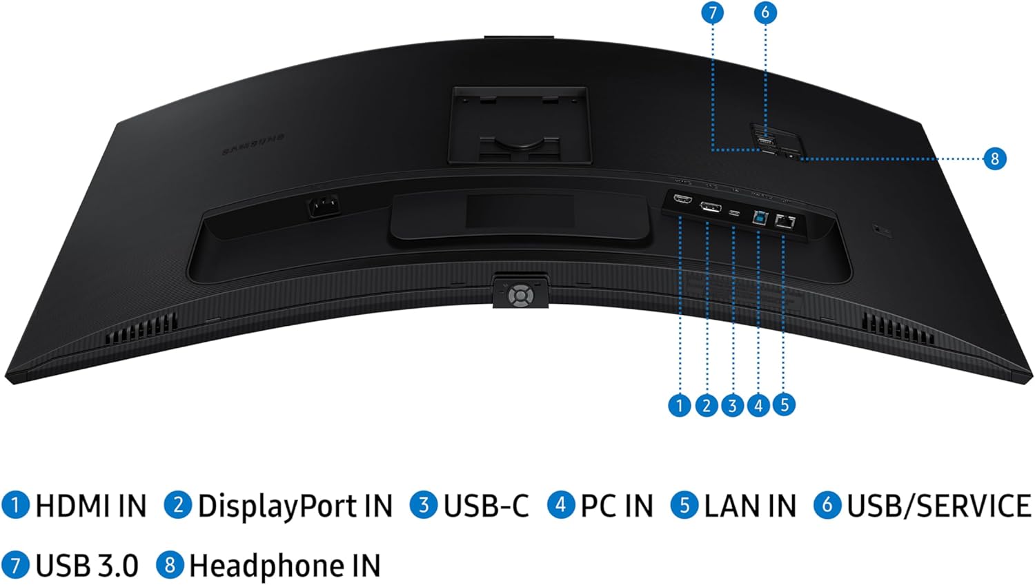Samsung 34-Inch ViewFinity S65VC Series Ultra-WQHD Curved Computer Monitor  100Hz  AMD FreeSync  HDR10  USB-C  Built-in Speaker  Camera  KVM Switch  Eye Care  Eco-Packaging  LS34C650VANXGO  Black