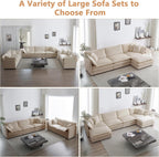mikibama Luxury Loveseat Sofa Couch, 76" Modern Chenille Deep 2-Seater Cloud Couch with 2 Armrest Pillows and 2 Toss Pillows, Love Seat for Living Room Bedroom Office Apartment, Light Coffee