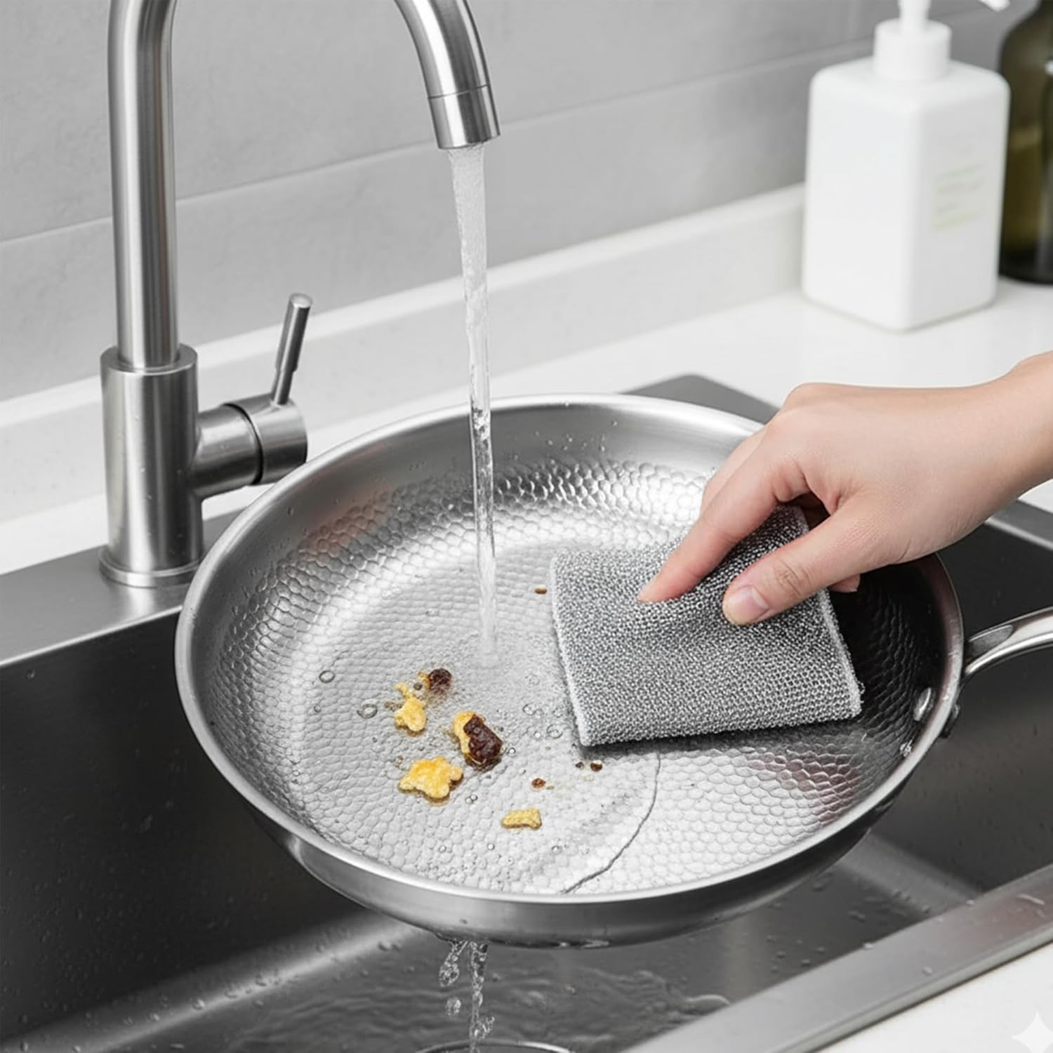 Pure Titanium Hammered Frying Pan with Lid, 10.2 Inch Skillet, No Coating Safe Cookware, Even Heat & Scratch Resistant for Steak, Eggs & Healthy Cooking