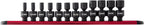SUNEX TOOLS 1814, 1/4 Inch Drive Universal Impact Socket Set, 12-Piece, Metric, 5mm - 15mm, Cr-Mo Steel, Radius Corner Design, Chamfered Opening, Dual Size Markings, Heavy Duty Storage Case