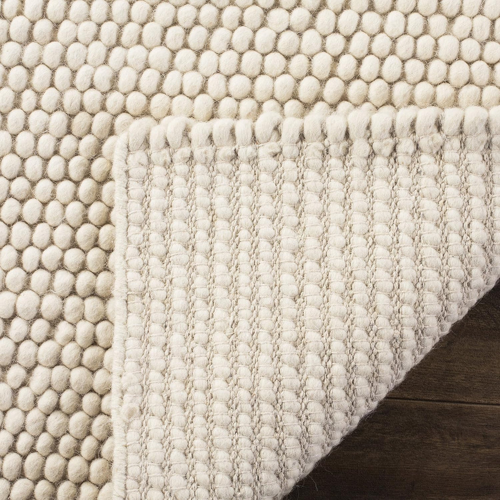 SAFAVIEH Area Rug 8x10 - Natura Collection - Large - Ivory, Handmade Wool Blend, Textured Design, Ideal for Living Room, Bedroom, Dining Space (NAT620A)