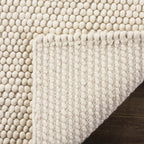 SAFAVIEH Area Rug 8x10 - Natura Collection - Large - Ivory, Handmade Wool Blend, Textured Design, Ideal for Living Room, Bedroom, Dining Space (NAT620A)