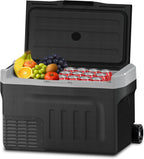 12 Volt Refrigerator, 32QT(30L) Mini Portable Car Fridge, Freezer Compressor Electric Cooler -4℉~68℉, 12/24V DC 100-240V AC for Truck Van RV SUV Travel Camping Road Boat Trips