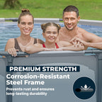 Bestway Steel Pro MAX 14' x 48" Above Ground Pool  Round Metal Frame Outdoor Swimming Pool Set with Filter Pump  Ladder  and Cover  Gray