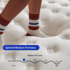 Queen Size Mattress, 14 Inch Hybrid Mattress in a Box, Gel Memory Foam Individually Wrapped Pocket Coils Innerspring Pressure Relief, Firm