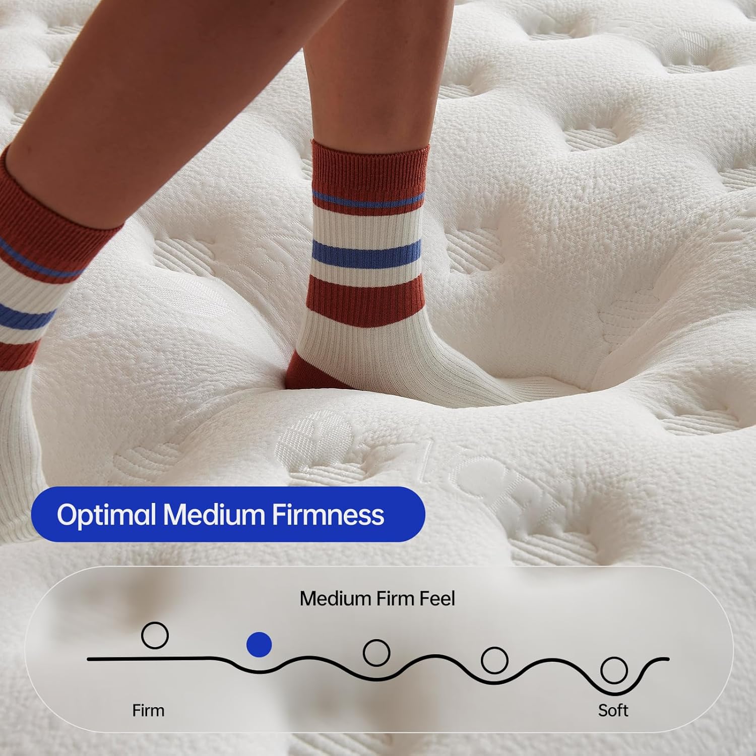 Queen Size Mattress, 14 Inch Hybrid Mattress in a Box, Gel Memory Foam Individually Wrapped Pocket Coils Innerspring Pressure Relief, Firm