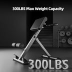Roman Chair Hyperextension Bench – Adjustable Back Extension Machine for Glutes, Hamstrings & Lower Back – Foldable Multi-Purpose Workout Equipment for Home Gym