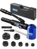 AMZCNC Hydraulic Knockout Hole Punch Driver Kit 1/2 to 2 inch Electrical Conduit Hole Cutter Set KO Tool Kit Metal Sheet Puncher (8TON(1/2"~2"))