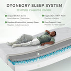 8 Inch RV Short Queen Mattress, Charcoal Gel Memory Foam Mattress, Breathable & Odor-Eliminating, Pressure Relief, Medium Firm, CertiPUR-US Certified, Bed in a Box, 60"x75"
