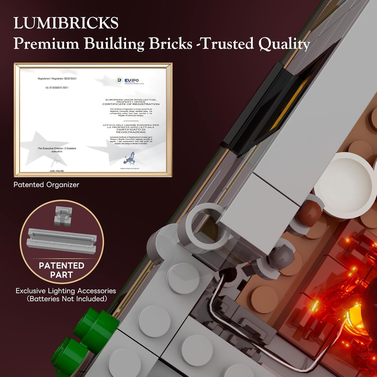 Medieval Guard Post Lighting Building Bricks Set - Middle Ages Castle Modular Collection Display Kit with Minifigures 2945 Pcs for Adults & Teens