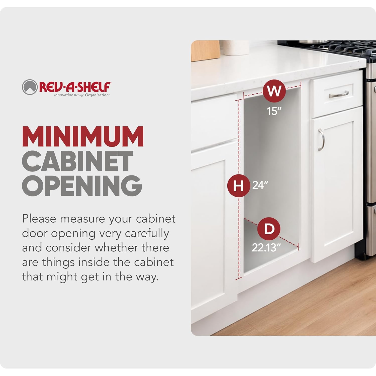 Rev-A-Shelf Double Pullout Trash Cans for Full Height Kitchen Cabinets 50 Quart 12.5 Gallon with Soft-Close Slides, White, 53WC-2150SCDM-211