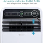 Shinco 12,000 BTU Portable Air Conditioner, Portable AC Unit with Built-in Cool, Dehumidifier&Fan Modes for Room up to 450 sq.ft, with Remote Control, 24 Hour Timer, Installation Kit