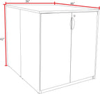 Regency Legacy Stand Up Back to Back Storage Cabinet/Desk- Cherry