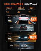 Vantrue N5S 4 Channel 360 Degree 2.7K Dash Cam  4CH STARVIS 2 Night Vision  2.7K+1080P*2+1440P Front Rear Inside Dashcam  24/7 Buffered Parking Mode  WiFi  Voice Control  Dual GPS  Support 1TB Max
