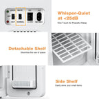Kikihuose 12L/22L Mini Fridge for Bedroom, Personal Small Refrigerator for Skin Care, Cosmetics, 110V/12V Portable Refrigerator Cooler & Warmer for Drinks, Food, Beauty, Makeup, Dorm, Car, Office