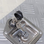 30 Aluminum Trailer Tool Box Chest box Pickup Truck Bed Storage Toolboxes Organizer Side Handle, Lock w/ 2 Keys, Silver