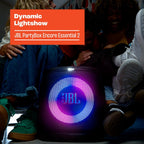 JBL PartyBox Encore Essential 2 - Portable Battery-Powered Party Speaker with AI Sound Boost  Up to 15 Hours of Play time  IPX4 Splash Proof  and Multi-Speaker Connection by Auracast (Black)