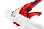 Rothenberger Rocut TC 42 Professional Plastic Pipe Shears with Stainless Steel Blade, Rubberized Handle, Transport Lock - Ideal for Plastic Pipes - 0-42 mm Cutting Range - 52000