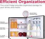 Frigidaire EFR115 Mini Refrigerator - Energy Saving - CFC Free - Slide Out Shelves - Ideal for for Dorm, Office, RV, Garage, Apartment - 1.6 Cubic Feet, Black