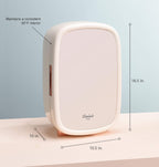 Cooluli Beauty 12L Skincare Fridge - for Makeup, Cosmetic & Facial Skin Care Products - for Women & Teen Girls - Pearl White Mini Fridge for Bedroom & Bathroom Vanity - Interior LED Lights