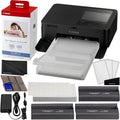 Canon Selphy CP1500 Wireless Compact Photo Printer (Black) Bundle with KP-108IN Color Ink Paper Set (108 Sheets of 4x6 Paper + 3 Ink Cartridges) + 6-Slot Memory Card Holder + More