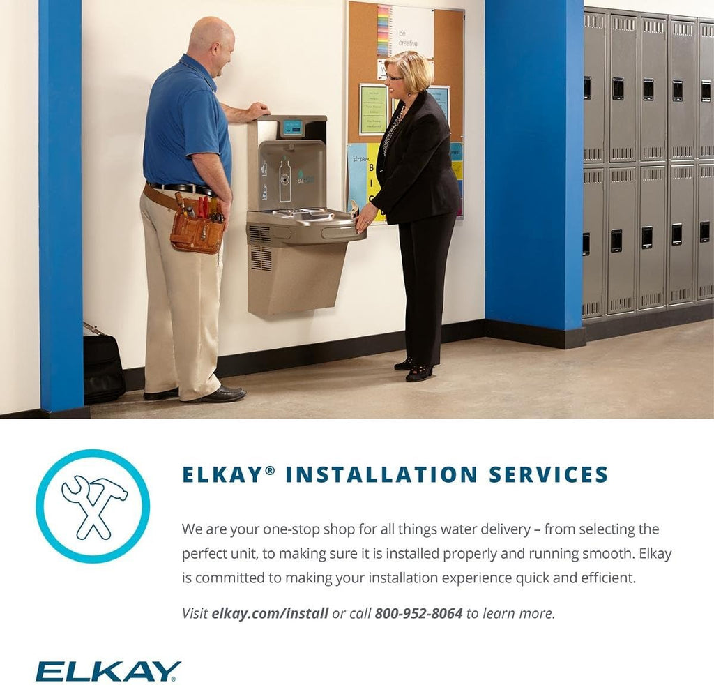 Elkay LZS8WSLP EZH2O Filtered Fountain & Bottle Filling Station, Lt. Gray, 120V