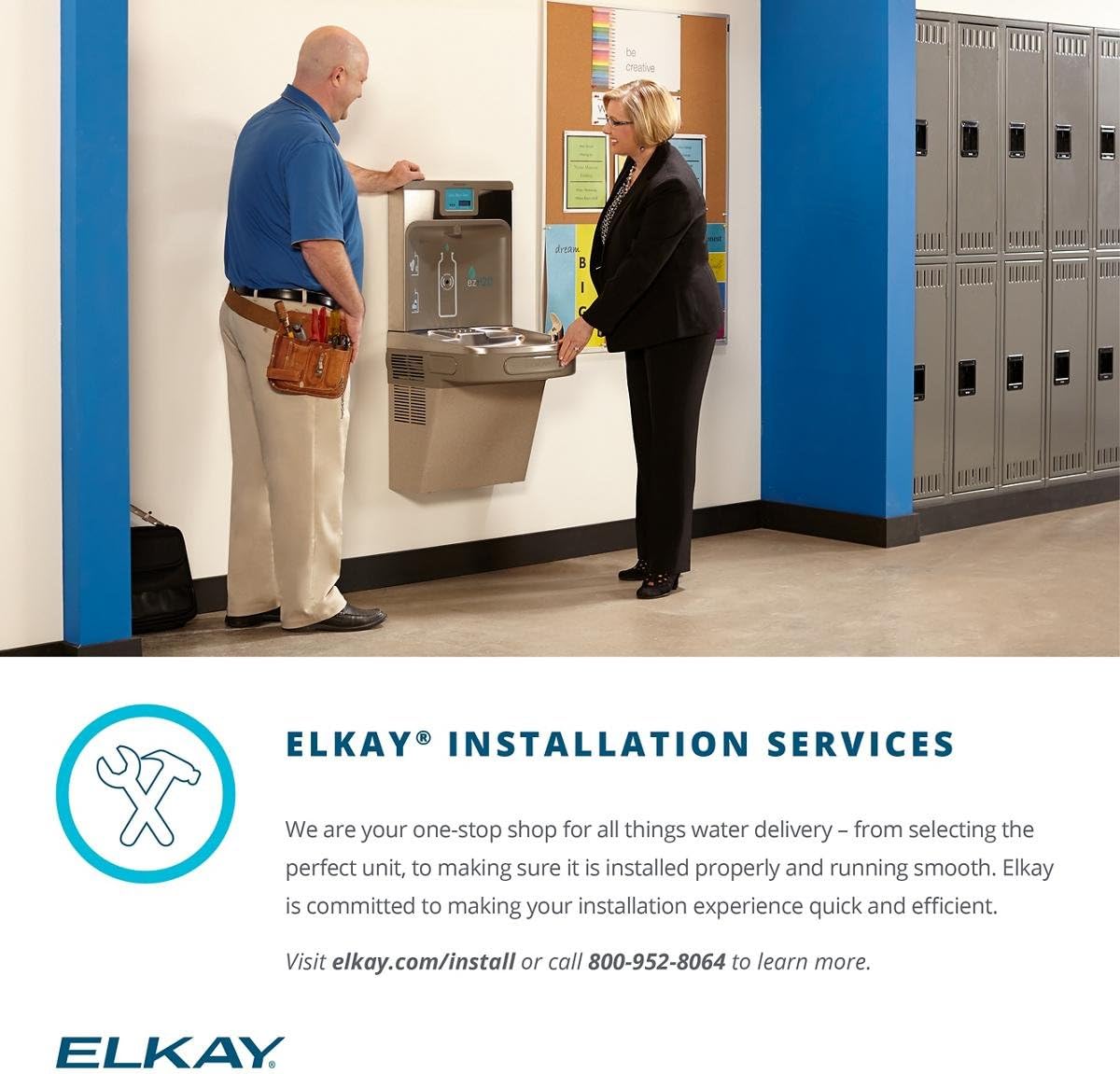 Elkay LZS8WSLP EZH2O Filtered Fountain & Bottle Filling Station, Lt. Gray, 120V
