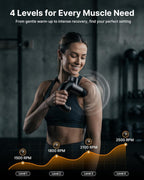 ibreo Surge Pro Deep Tissue Massage Gun with Heat, Percussion Muscle Massager for Pain Relief with 12mm Amplitude, 4 Speeds and 6 Massage Heads, Handheld Back and Neck Massager for Athletes Men Women