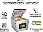 Vacmaster VP320 Commercial Countertop Chamber Vacuum Sealer Machine, ½ HP Oil Pump, 16” Seal Bar, 10 Programmable Settings, Large Vacuum Food Sealer Machine for Liquids, Meats & Sous Vide