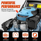 SENIX Gas Lawn Mower  22" Self Propelled Gas Powered Lawnmower with 170cc OHV 4-Cycle Engine  3-in-1 Walk-Behind Push Lawn Mower  6-Position Height Adjustment
