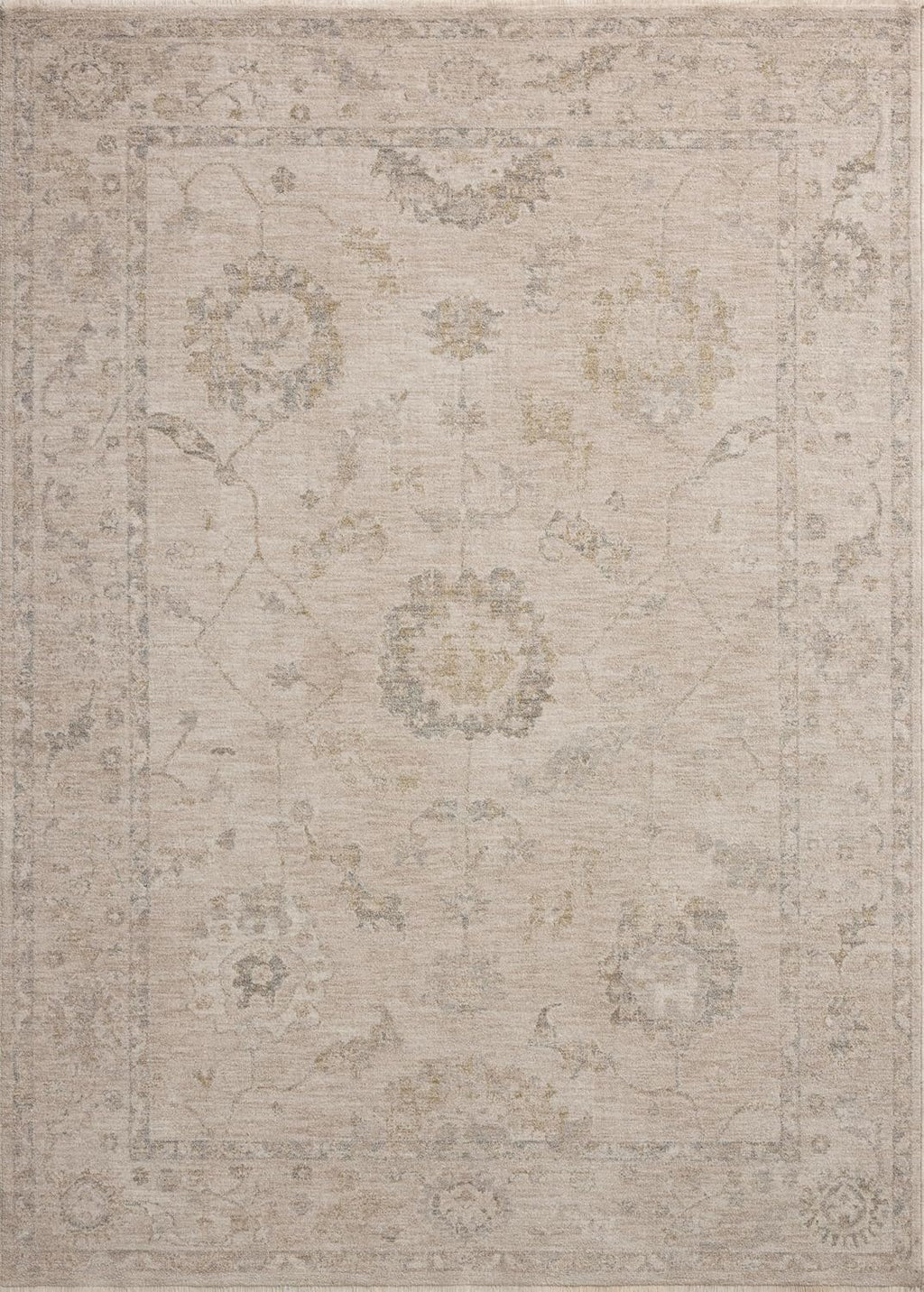 Loloi Chris Loves Julia Louisa Collection LOI-02 Oatmeal/Slate 7'-10" x 10', .38" Pile Height, Area Rug