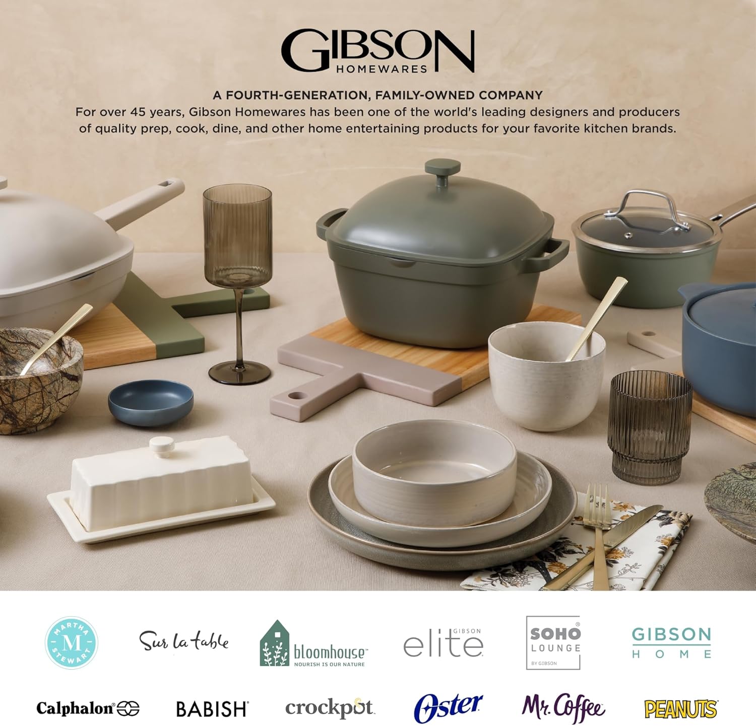 Gibson Elite Matisse 16-Piece Dinnerware Set – Double Bowl Reactive Glaze Cereamic Stoneware in Blue – Plates and Bowls Sets for 4, Microwave & Dishwasher Safe, Rustic Modern Design