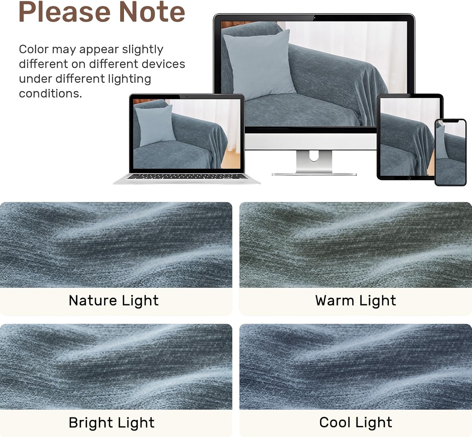 Sectional Couch Covers, 2 Pieces Washable L Shaped Couch Covers Sofa Blanket for Dogs Pet Friendly Sectional Sofa Slipcovers Furniture Covers,71"x 118"+ 71"x 118",(XX-Large,Dusty Blue)