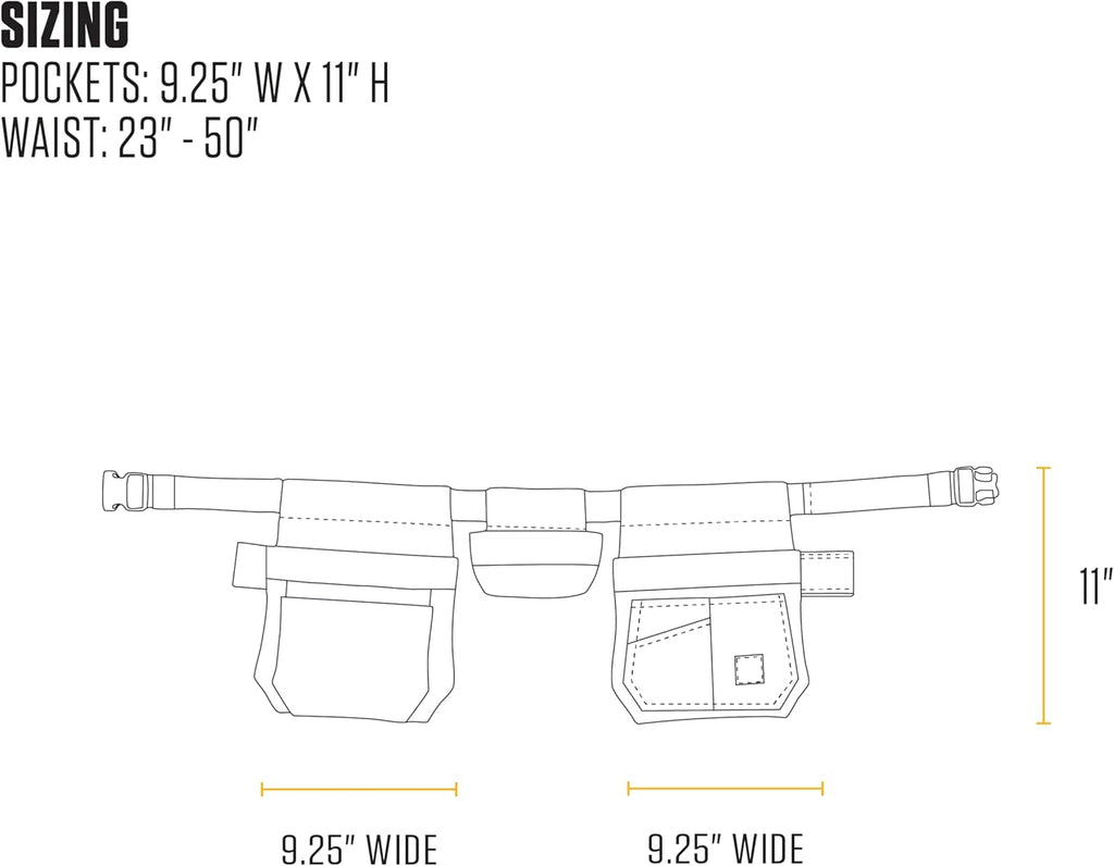 Carhartt Orginizational Tool Belt, Durable, Adjustable Water-Resistant Belt Organizer, Adjustable Utility Belt (Brown)