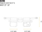 Carhartt Orginizational Tool Belt, Durable, Adjustable Water-Resistant Belt Organizer, Adjustable Utility Belt (Brown)