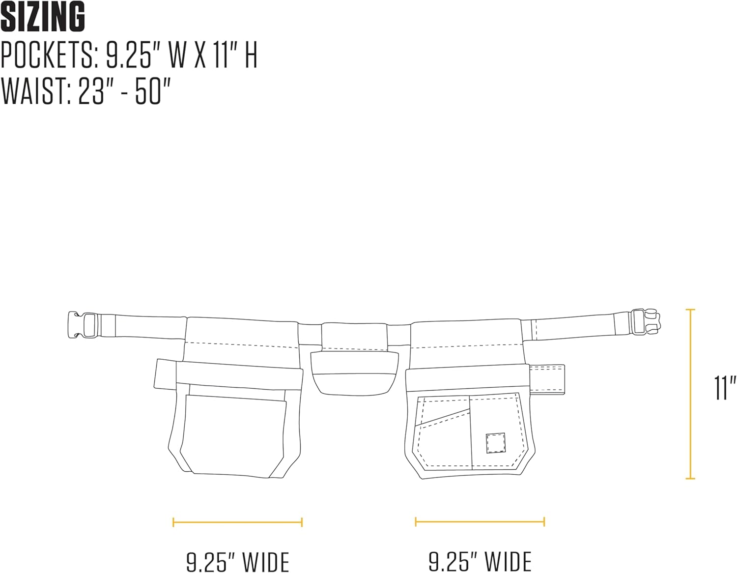 Carhartt Orginizational Tool Belt, Durable, Adjustable Water-Resistant Belt Organizer, Adjustable Utility Belt (Brown)