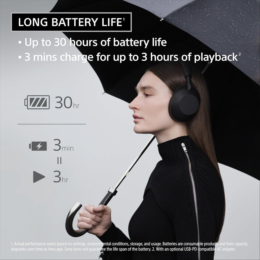 Sony WH-1000XM6 The Best Noise Canceling Wireless Headphones  HD NC Processor QN3  12 Microphones  Adaptive NC Optimizer  Mastered by Engineers  Studio-Quality  30-Hour Battery  Black