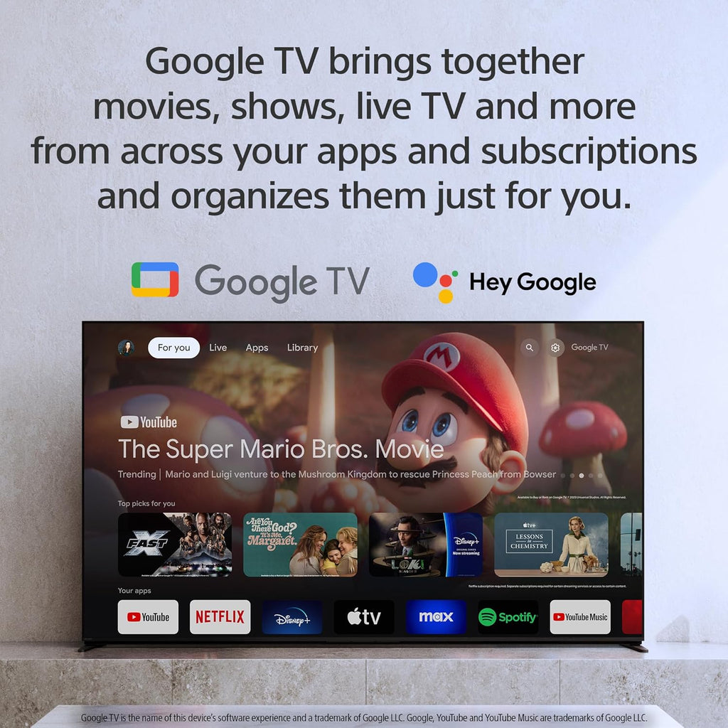 Sony 65 Inch OLED 4K Ultra HD TV BRAVIA 8 Smart Google TV with Dolby Vision HDR and Exclusive Features for PlayStation 5 (K-65XR80)