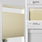 BERISSA Top Down Bottom Up Cordless Cellular Shades No Tools No Drill Blinds for Windows Shades for Indoor Windows Easy to Install,52" W x 52" H ?100% Blackout Beige...