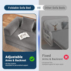 Cloud Boneless Convertible Floor Sofa Bed, 70" 4-in-1 Foldable Compressed Loveseat Lounge Sleeper 2 Seater Couches, High-Density Sponge & Corduroy Fabric Futon Daybed for Living Room Bedroom(Gray)