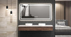 New LED Bathroom Mirror 72x36 Inch with Front and Backlit, CRI 90+, 3 Colors & Stepless Dimmable Lighted Bathroom Mirror, Anti-Fog, Memory, Top-Grade Tempered Glass, Rotatable