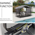 Outdoor Glider Benches for Outside Porch Patio Yard Retro Metal Glider Chair Outdoor