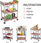 Olympia Tools 89-350 Pack-N-Roll Folding Collapsible Service Cart, 150LB Capacity, Rose