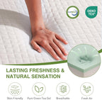 EGOHOME 12 Inch Queen Mattress, Memory Foam Mattress in a Box with Cooling Green Tea Gel, Relieve Pressure with Medium Support, CertiPUR-US Certified, 80''L x 60''W, White