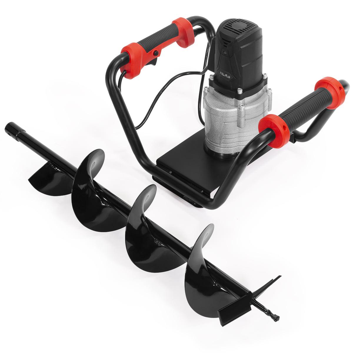 XtremepowerUS 1500W Electric Post Hole Digger with 6测 Auger Bit, Anti Vibration Handle & Safety Lock for Soil & Fence Posts