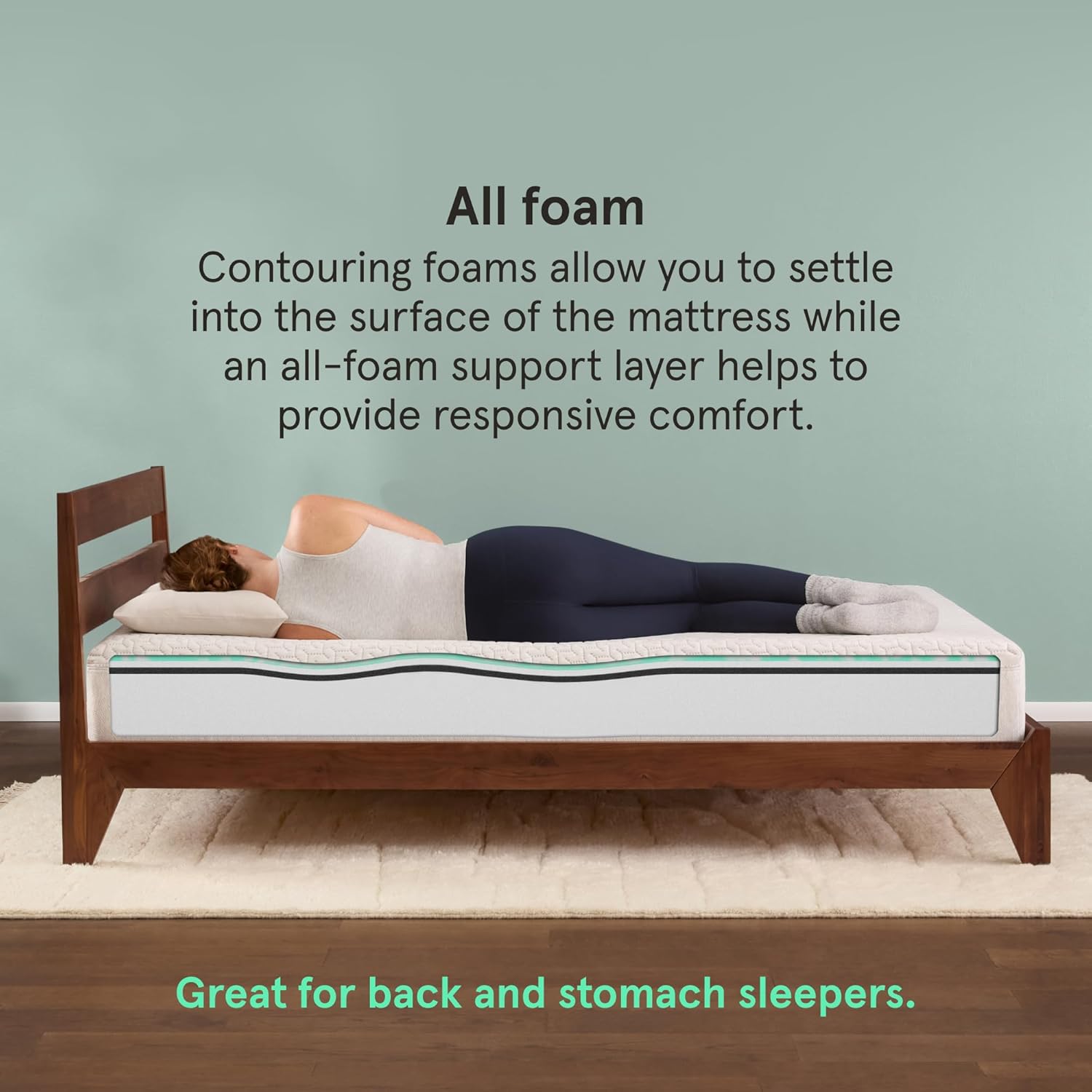Kin By Tuft & Needle Firm 8" Twin XL Adaptive Foam Mattress in a Box, Cooling Pressure Relief, Balanced Support, 100 Night Trial, Fiberglass-Free, CertiPUR-US, 10-Year Limited Warranty